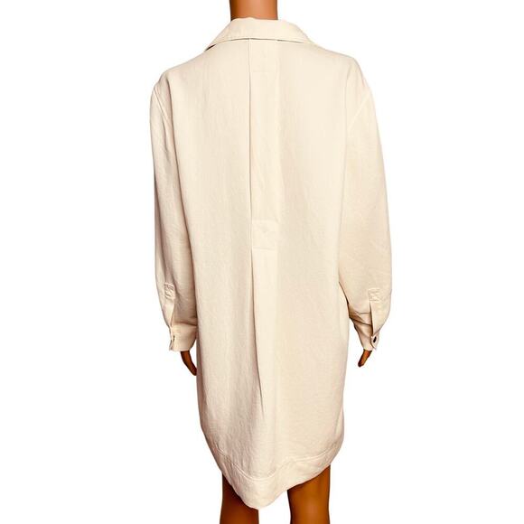 REISS women’s Lia Twin Pocket Overhead Dress size 6 Cream Resort wear - Picture 3 of 9